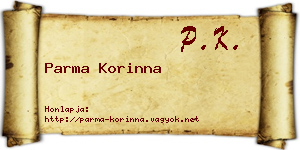 Parma Korinna névjegykártya